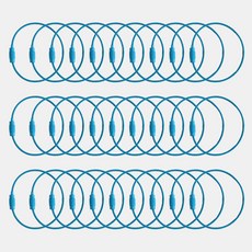 彩色鋼索鑰匙圈, 30個, 綠松石