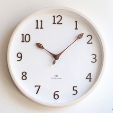 VillaDeHouse Leaf Wood 靜音掛鐘, 自然色