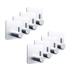 더자카 무타공 멀티 다용도걸이, 실버, 8개