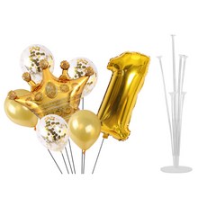 綜合數字造型氣球組 金色, 1型, 1套