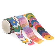 紙膠帶組 小熊軟糖+數字+花朵款, 混色, 1組