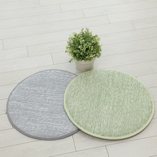 LEENDECO 橄欖圓形夏季涼竹坐墊 2件組, 灰色