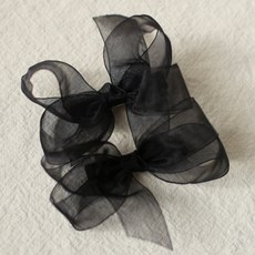 LuckyBambine 女童仙女風歐根紗蝴蝶結髮夾2件組 兒童髮夾