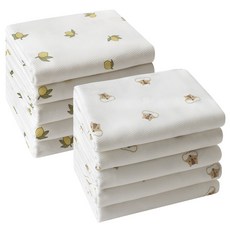 베이비앤아이 유아용 소프트 사각 천 기저귀 2종 x 5매 세트, 라미, 모과, 1세트