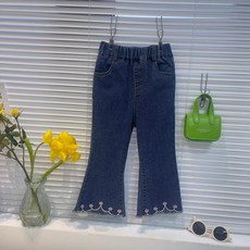 Arbe 女童保暖靴型彈性丹寧褲