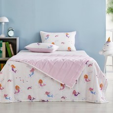 Modern House 兒童用 3度C 超涼感泡泡紗雙面涼被, 哈囉美人魚