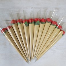 單枝康乃馨 12入, 紅色, 12個