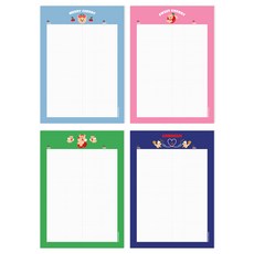 second mansion Juicy Bear 記事本 4 件套 B5, 獨立藍、亮粉色、綠色、海軍藍, 1組