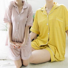 테라우드 여성용 쿨링 잠옷 상하의 세트 2p