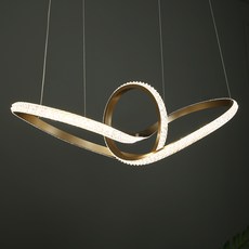 LED 莫比烏斯 40W 水晶吸頂燈, 金色