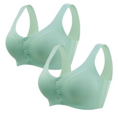 無縫鈕扣哺乳內衣 2入