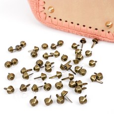 Teolsilnara 配件 包底腳釘 50入 + 後擋片組合, 古銅色(包底腳釘), 隨機出貨(後擋片), 1套