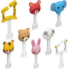 큐트미 애니멀 친구들 포크 픽 8종 세트 MP561, 1세트