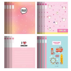 Morning Glory 小學專用英語音樂練習筆記本 4款 各4入, 極光，芒斯圖案，英國之心，倫敦熊貓, 1套