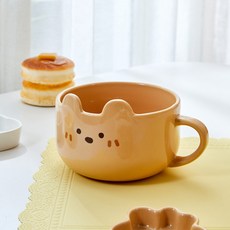 BUTTERSHOP Happy Day 奶油熊多用途麵碗, 1個, 棕色