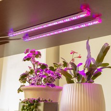 LUAZ 黏貼式LED燈條 植物生長照明 植物燈 45cm 雙頭, 紅色 + 紫色 + 藍色