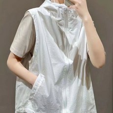 엘쏘 여성용 골프웨어 조끼 바람막이 후드집업