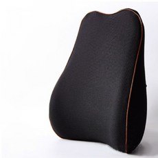 實心房間記憶海綿靠背姿勢靠墊, 黑色的