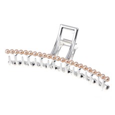 수스다 빅사이즈 진주 일자 메탈 유광 반묶음 올림머리 집게핀