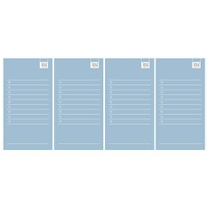 TOCTOC 彩色橫條便利貼, 4入, 藍色