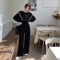 NANING9 女款Rintip荷葉邊運動上下套裝