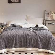 夢之語 3D緹花塔芙絨x羊羔絨毛毯