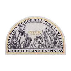 Matsurisen 純線圈地墊 半圓形, 高嶺土花