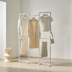 아이템톡 듀어라인 폴딩 스탠드 듀오 2단 행거, 화이트