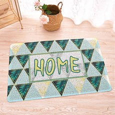 鋸齒三角幾何玄關PVC門墊, 11, 1個