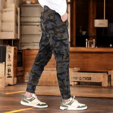 男性 NP13 舒適棉質彈性軍裝風束口工作褲