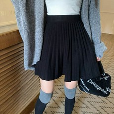 andstyle 女款全褶鬆緊帶傘狀針織短裙 263190