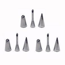 造型擠花嘴 大5 泡芙與裱花釘 3件組, 單一顏色, 3套