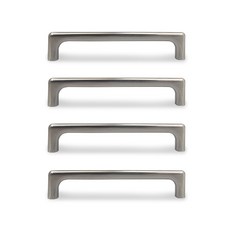 EASYWAY 2格方形銀色家具把手, 4個