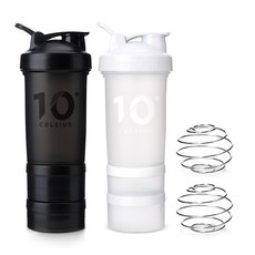 10 Degree CELSIUS Link混合搖搖杯2件組, 白色 + 黑色, 450ml