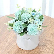 도시정원 조화 손잡이 믹스 알리움 소품, 블루, 1개