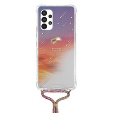 유스픽 24K 금 앤 크롬 달빛별빛 넥클릭스 목걸이 휴대폰 케이스