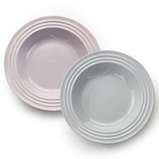 Prelude 奶油系列義大利麵碗2入組, 1組, 印粉色、灰色