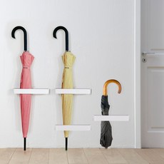 무타공 접착식 우산거치대, 4개, 화이트