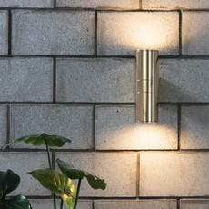 發熱照明奥迪2等防水外部圓筒壁燈 F25159SB, 黃金