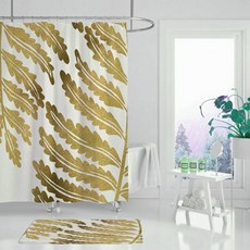 Floz 自然設計金色浴簾 A07 180 x 120 cm, 1個