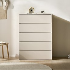 베이지메이트 리네아 5단 서랍장 800 방문설치, 화이트, 5개