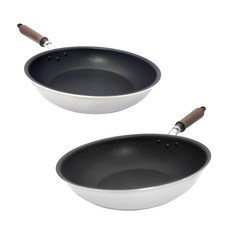 hokua 北陸 Plateado EM 複合金不沾鍋2件組 日本製, 銀色, 1套, 炒鍋 28cm + 平底鍋 26cm