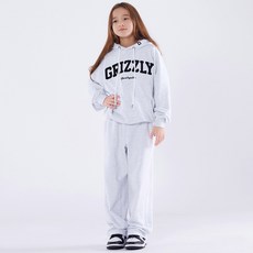 고스트리퍼블릭 아동용 GRIZZLY 핸들자수 오버핏 후드티 트레이닝 세트 JTS-J47645