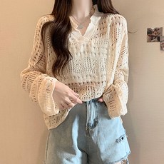 POPLAR NC 鏤空亨利領針織衫