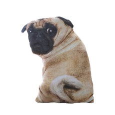 小狗圖案娃娃抱枕, 哈巴狗