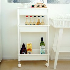 BONOHOUSE 韓國製 All Day 輕巧移動式三層推車, 白色, 1個