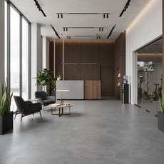 ECKOREA 高級混凝土圖案地板裝飾地磚 600 x 600 x 3 mm EW026, 灰色, 9個