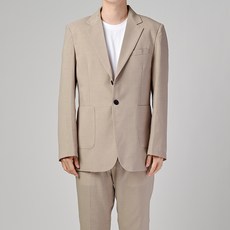 Caponel 男士亞麻日常外口袋三扣西裝 CU3004