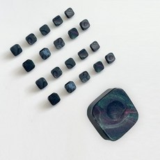 裝飾鈕扣 方形黑色14號 10mm, 混色, 20個