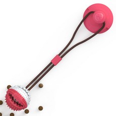 狗狗自助零食球拉扯玩具, 圓球紅色, 1個